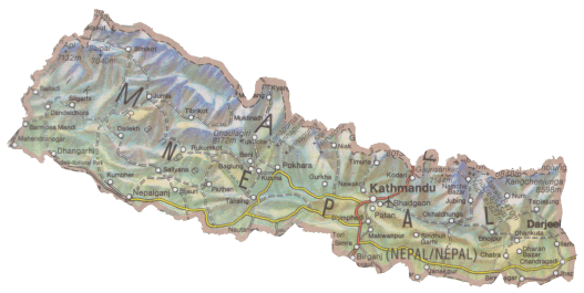 Karte: Nepal